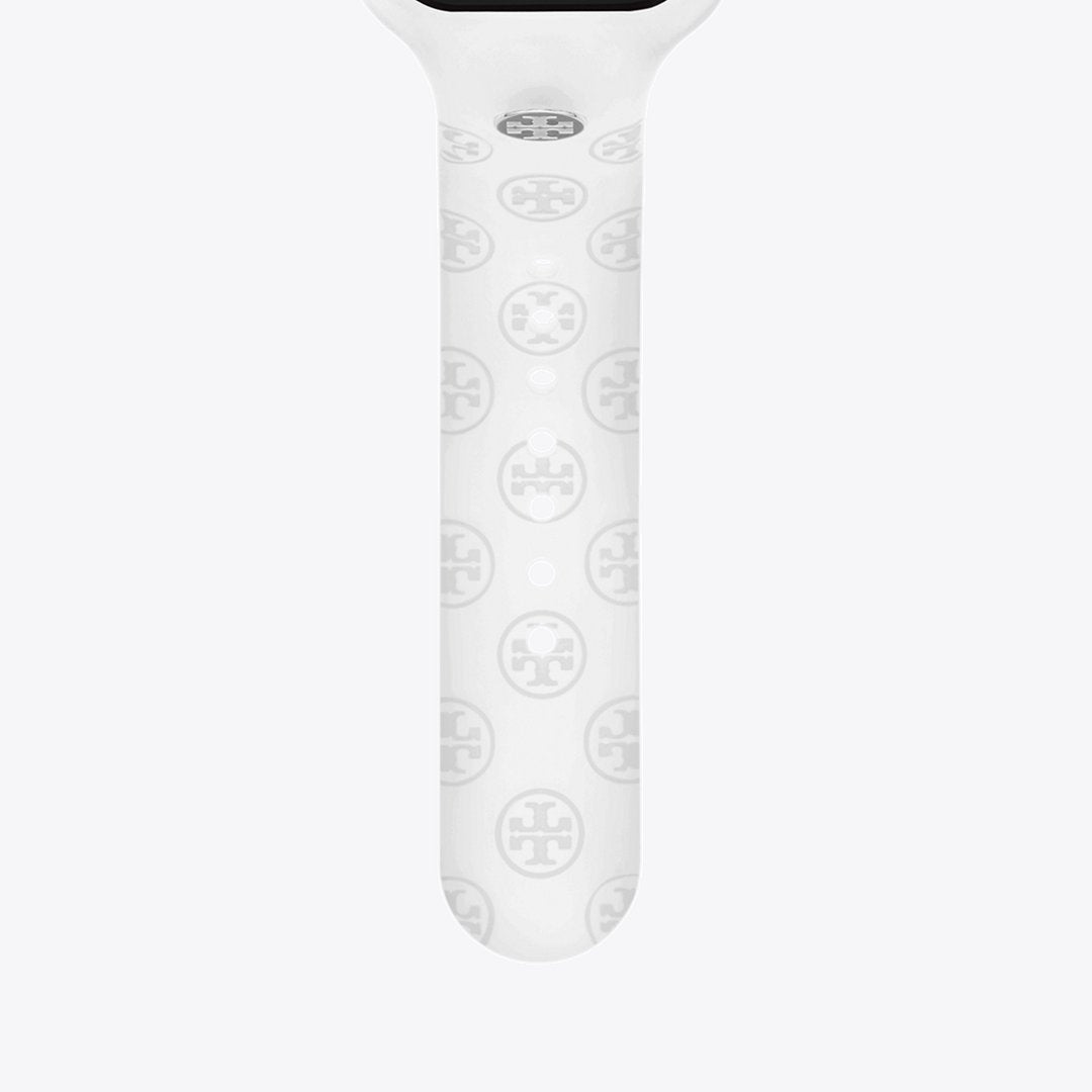 Tory Burch T Monogram Band for Apple Watch WHITE