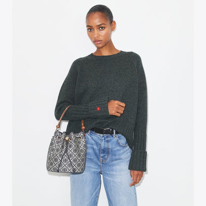 Tory Burch T Monogram Bucket Bag Tory Navy