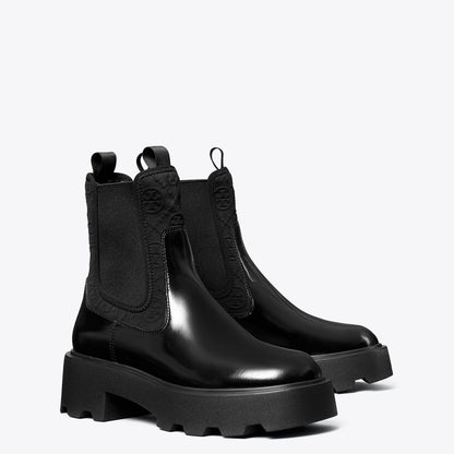 Tory Burch T Monogram Chelsea Lug Boot PERFECT BLACK