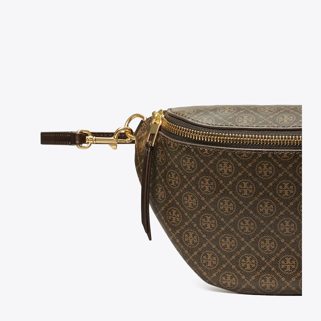 Tory Burch T Monogram Coated Canvas Belt Bag French Press