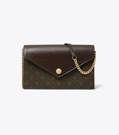 T Monogram Coated Canvas Envelope Crossbody French Press French Press