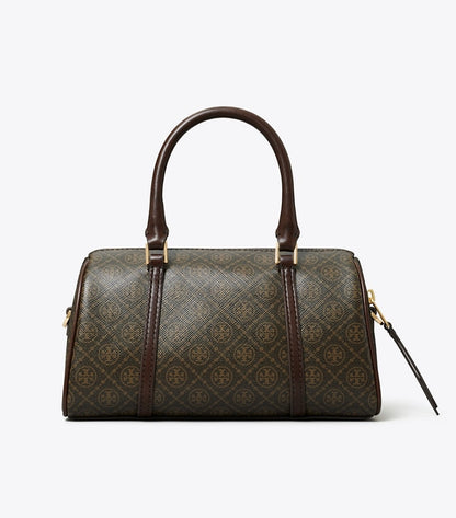 T Monogram Coated Canvas Petite Barrel Bag French Press French Press