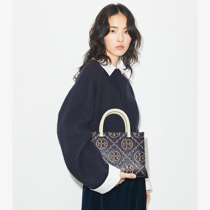 Tory Burch T Monogram Contrast Embossed Top-Handle Tote Tory Navy / John Coco