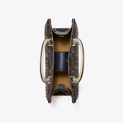 Tory Burch T Monogram Contrast Embossed Top-Handle Tote Tory Navy / John Coco