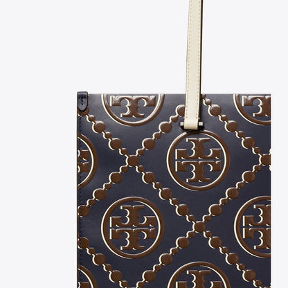 Tory Burch T Monogram Contrast Embossed Tote Tory Navy / John Coco