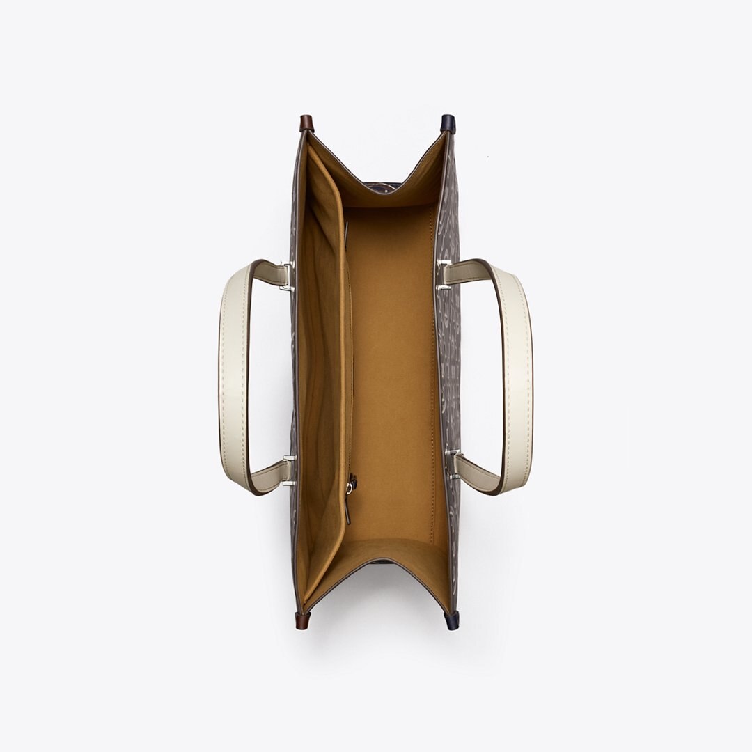 Tory Burch T Monogram Contrast Embossed Tote Tory Navy / John Coco