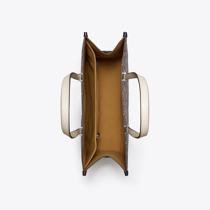 Tory Burch T Monogram Contrast Embossed Tote Tory Navy / John Coco