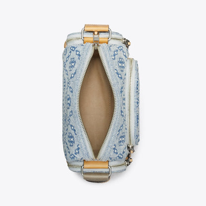 Tory Burch T Monogram Denim Pocket Crossbody Powder Blue