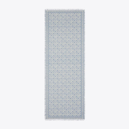 Tory Burch T Monogram Floral Oblong Scarf Blue T Monogram