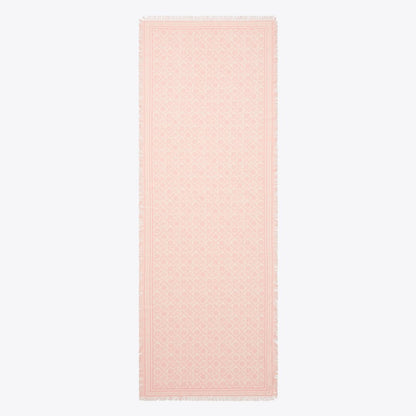 Tory Burch T Monogram Floral Oblong Scarf Pink T Monogram