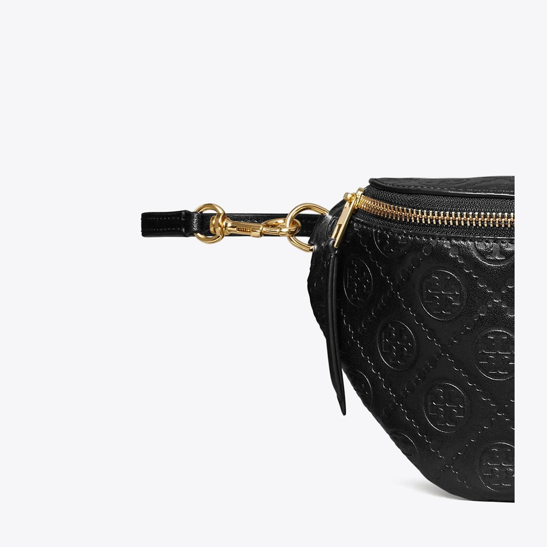 Tory Burch T Monogram Leather Belt Bag Black