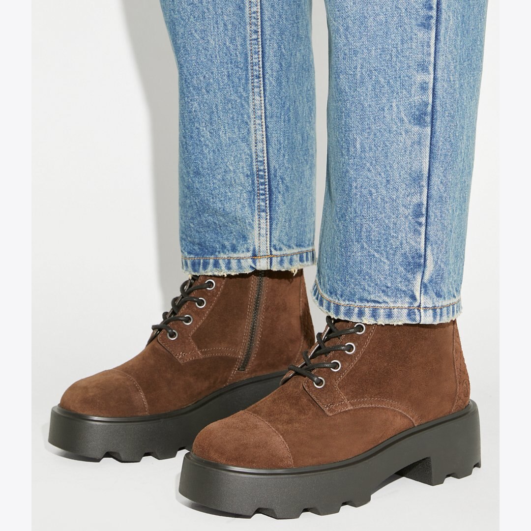 Tory Burch T Monogram Lug Boot COCOA