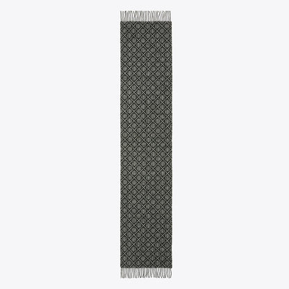 Tory Burch T Monogram Oblong Scarf Black