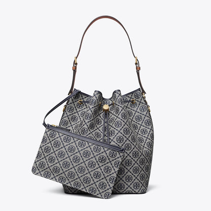 Tory Burch T Monogram Oversized Bucket Bag Tory Navy