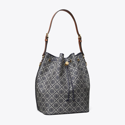 Tory Burch T Monogram Oversized Bucket Bag Tory Navy