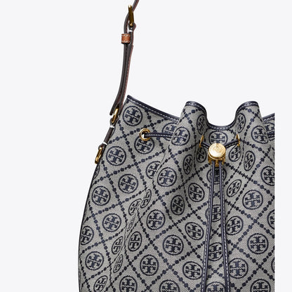 Tory Burch T Monogram Oversized Bucket Bag Tory Navy