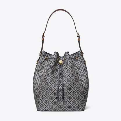 Tory Burch T Monogram Oversized Bucket Bag Tory Navy