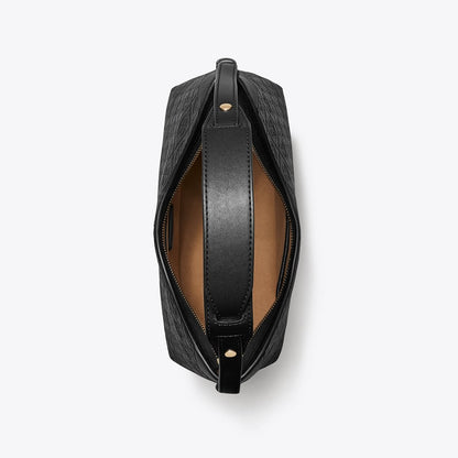 Tory Burch T Monogram Pebble Messenger Bag Black