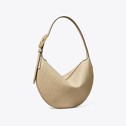 Tory Burch T Monogram Pebble Small Balloon Bag Fresh Clay