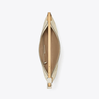 Tory Burch T Monogram Pebble Small Balloon Bag Warm White