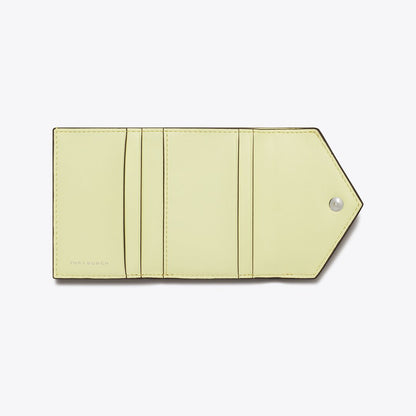 Tory Burch T Monogram Printed Leather Small Envelope Wallet Khaki Sand