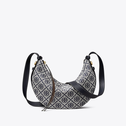 Tory Burch T Monogram Romy Half Moon Bag Tory Navy