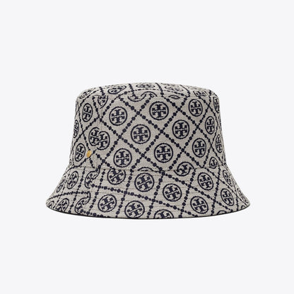 Tory Burch T Monogram Short-Brim Bucket Hat Tory Navy
