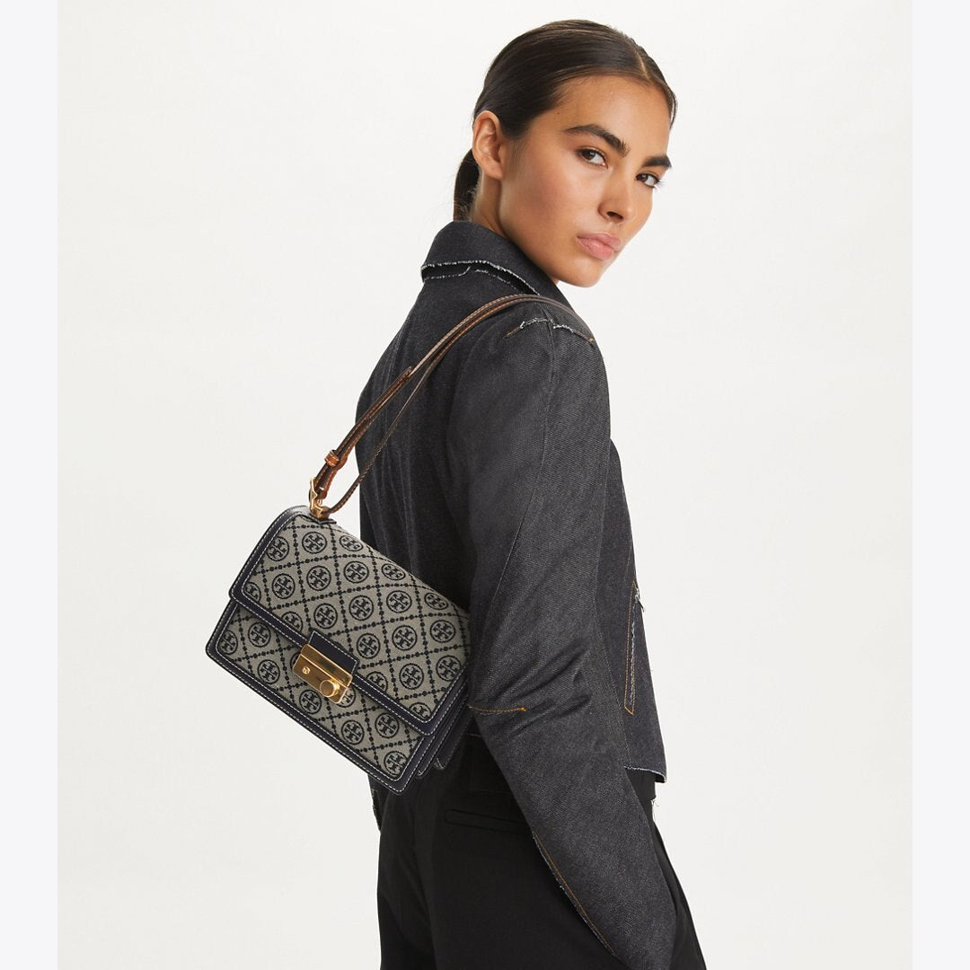 Tory Burch T Monogram Shoulder Bag Tory Navy