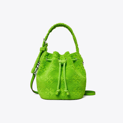 Tory Burch T Monogram Terry Mini Bucket Bag Bright Fern