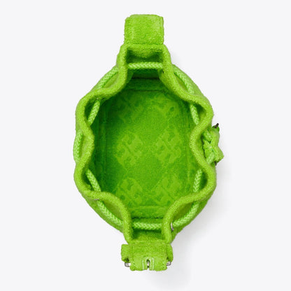 Tory Burch T Monogram Terry Mini Bucket Bag Bright Fern