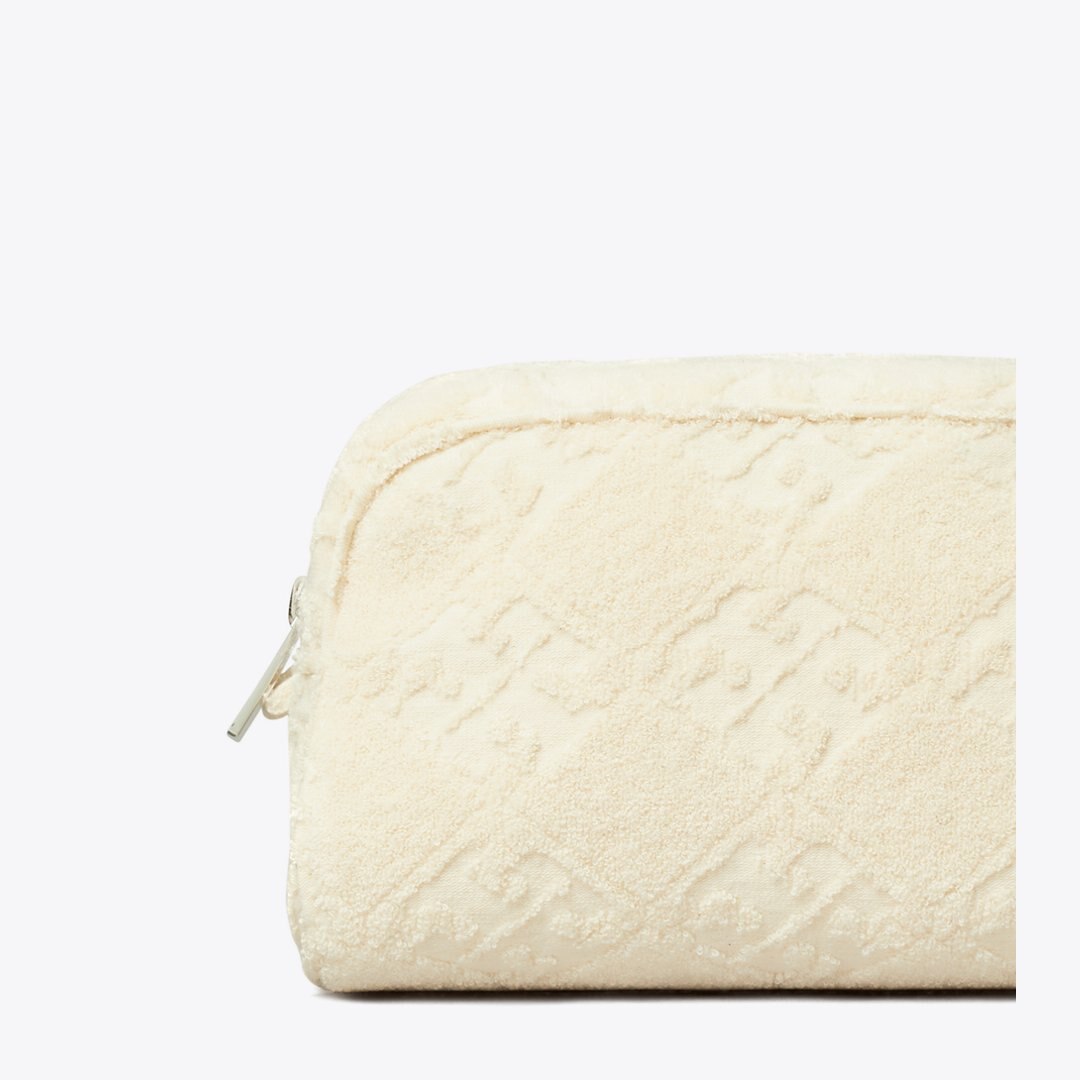 Tory Burch T Monogram Terry Pouch Pearl