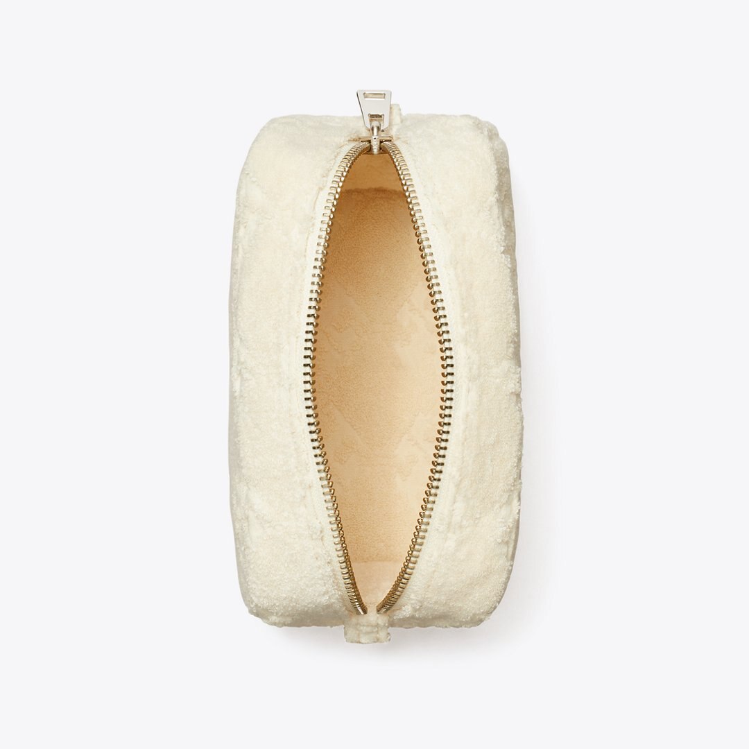 Tory Burch T Monogram Terry Pouch Pearl