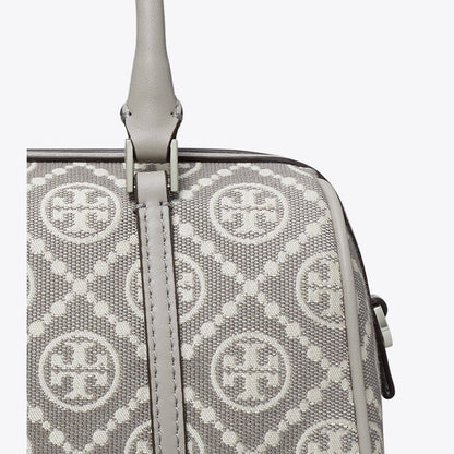 Tory Burch T Monogram Utility Mini Barrel Bag Gray