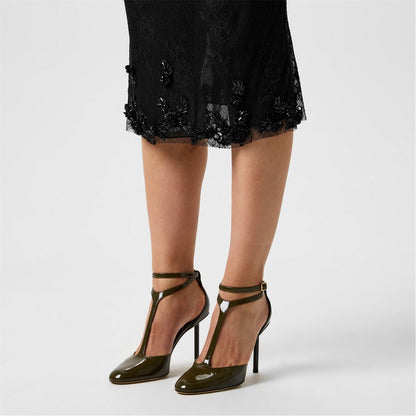  T-Strap Pumps Green