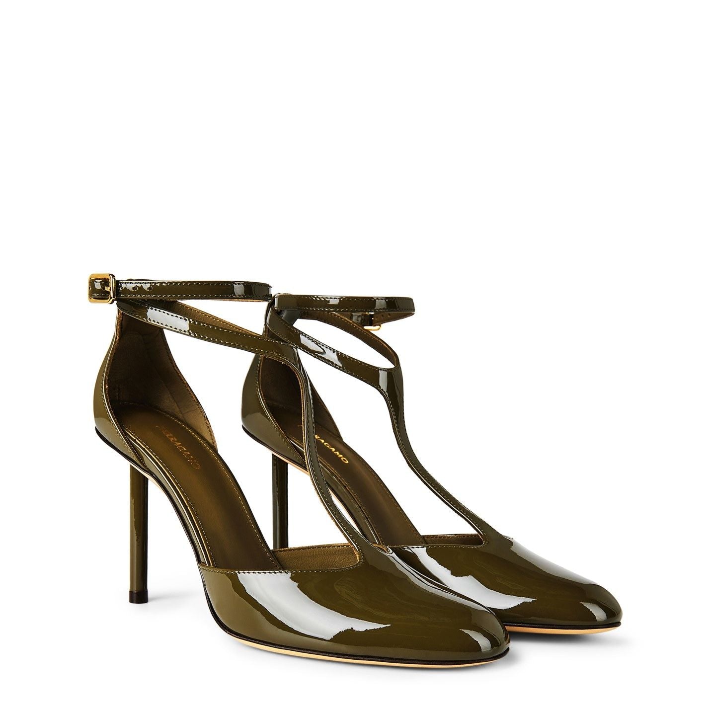  T-Strap Pumps Green