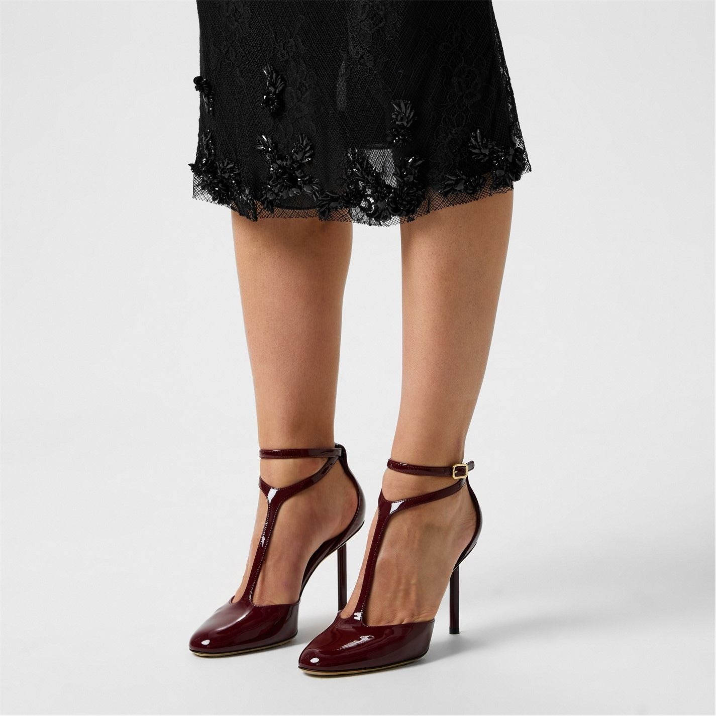  T-Strap Pumps Red