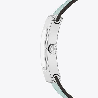 Tory Burch T Watch LIGHT BLUE/FAUX CROC GREY