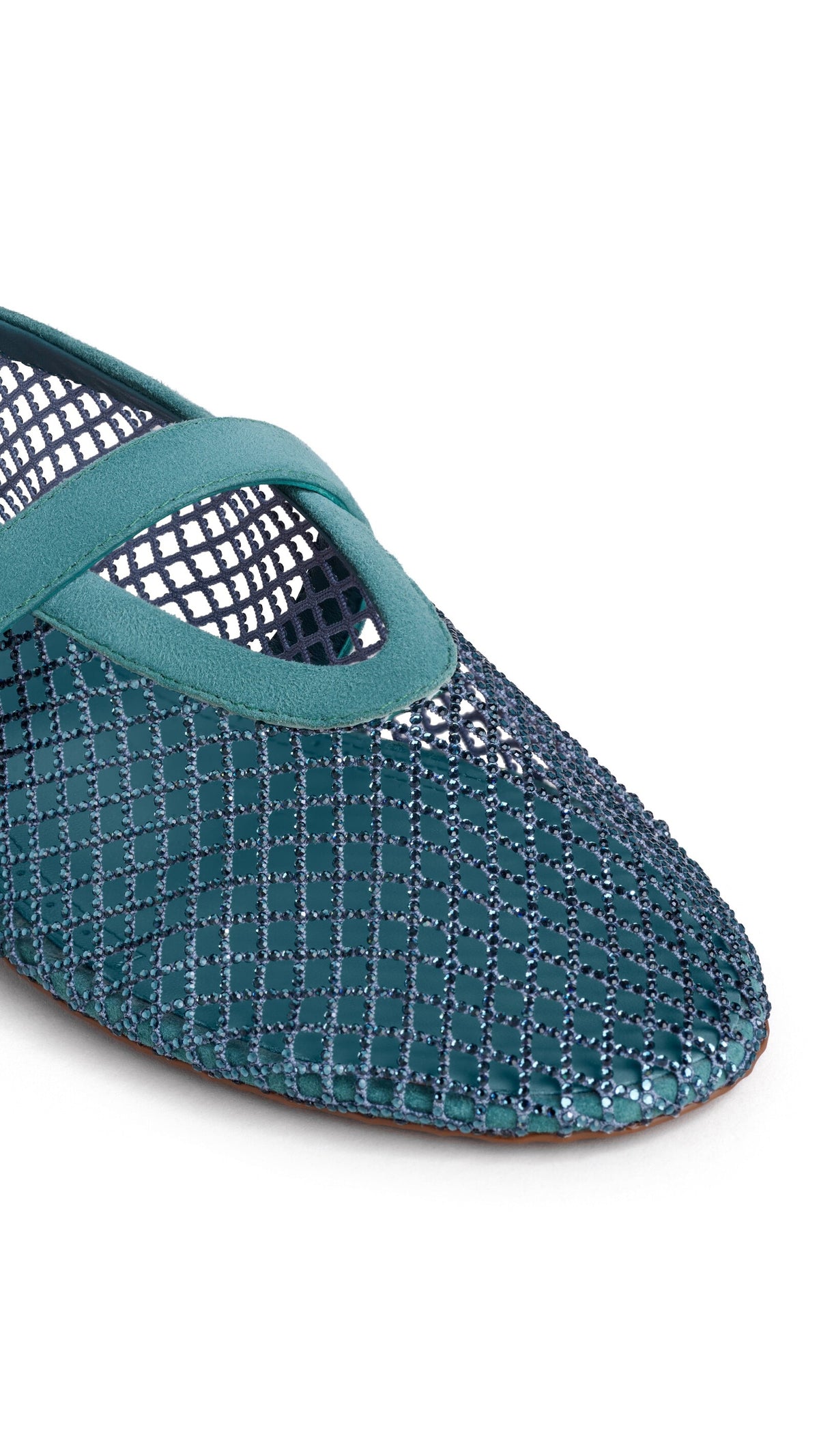 Alaïa Ballet Flats In Strass Fishnet