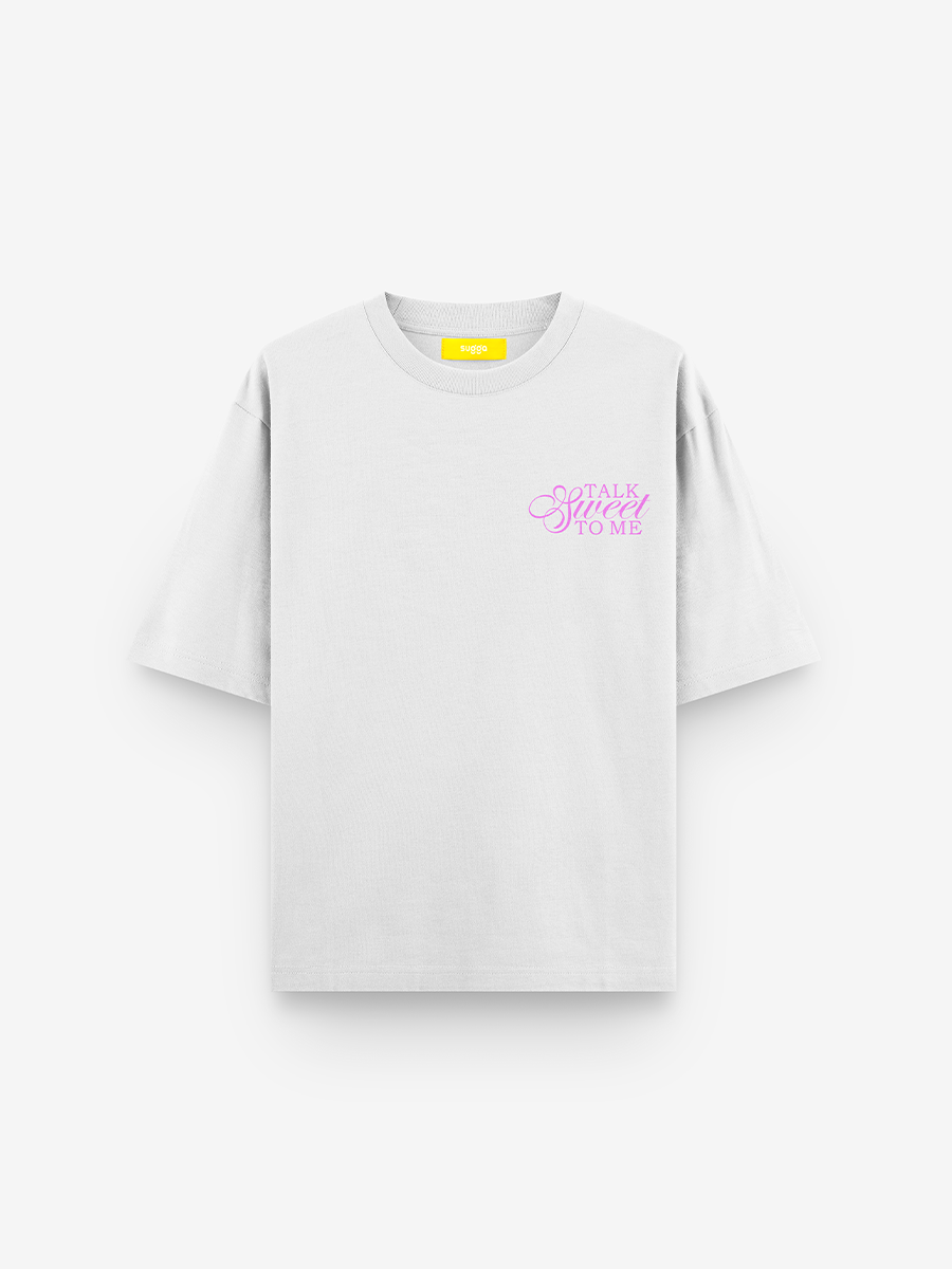 Talk Sweet To Me Tshirt In White Regular Fit