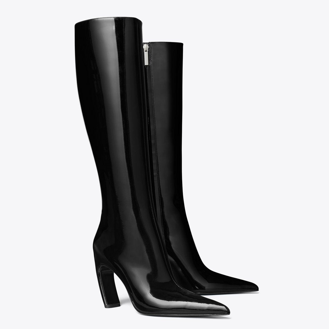 Tory Burch Tall Patent Boot PERFECT BLACK