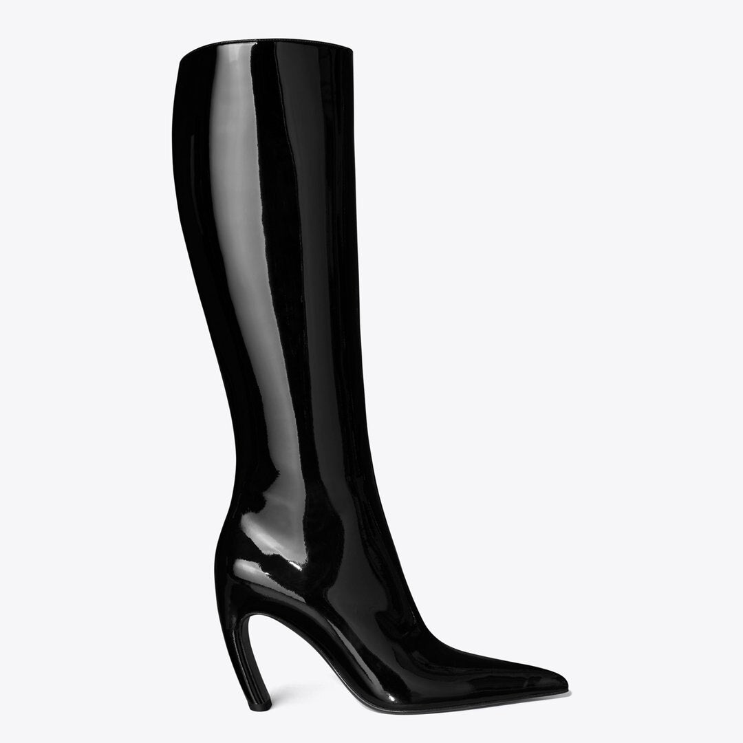 Tory Burch Tall Patent Boot PERFECT BLACK