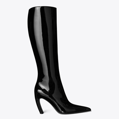 Tory Burch Tall Patent Boot PERFECT BLACK