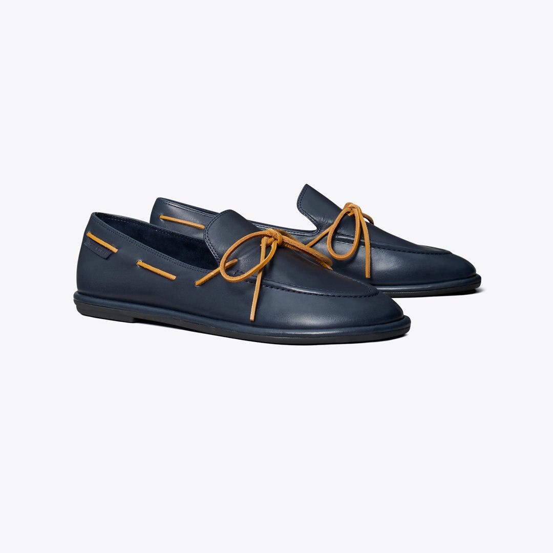 Tory Burch The Boaty NEW NAVY / TAN