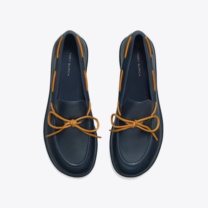 Tory Burch The Boaty NEW NAVY / TAN