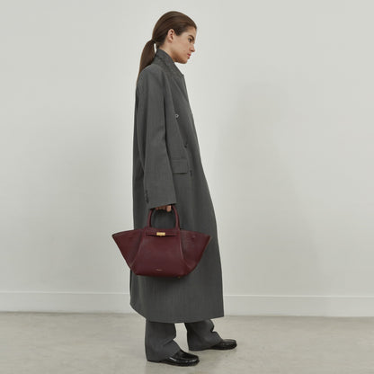 DeMellier The Midi New York burgundy small grain