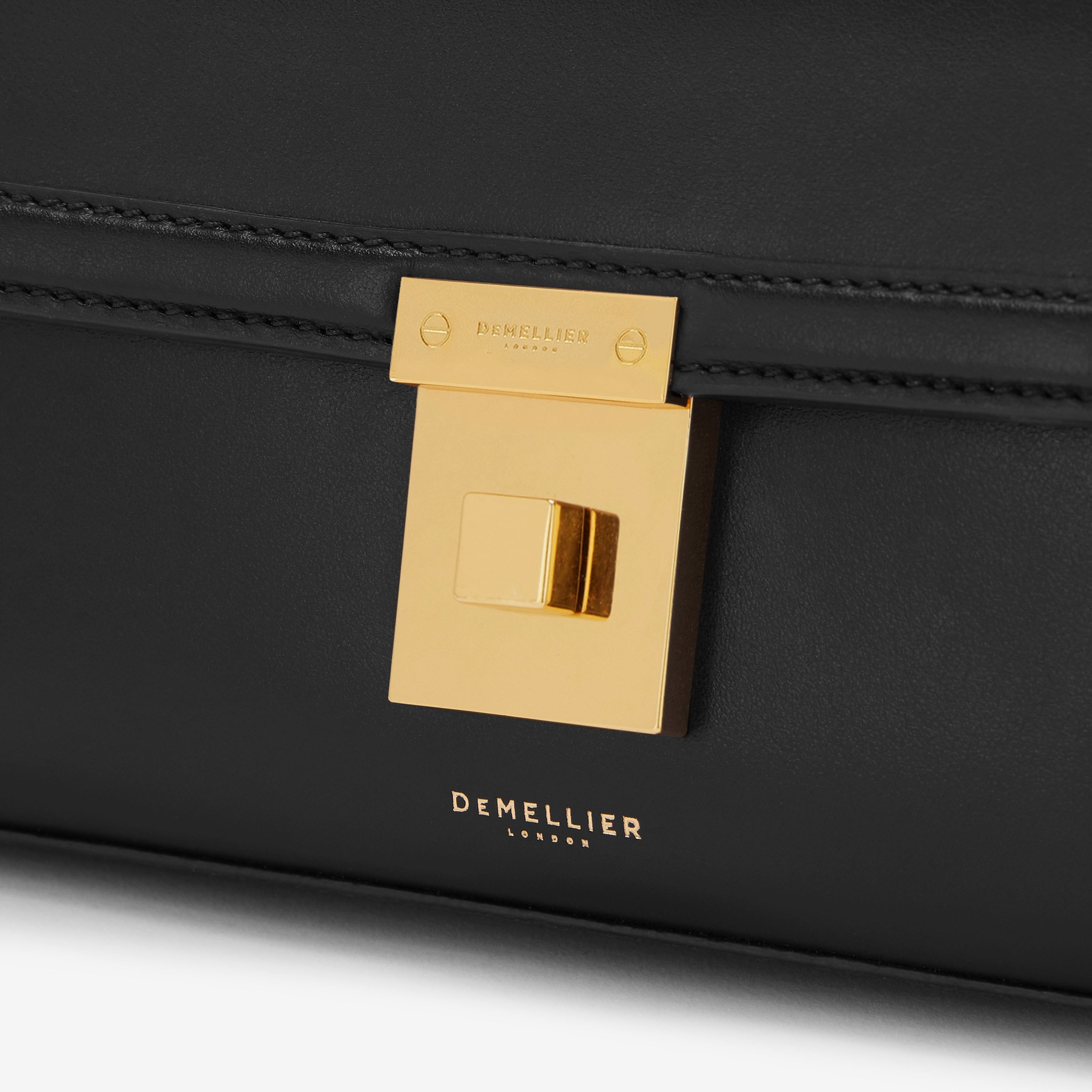 DeMellier The Paris Clutch black smooth