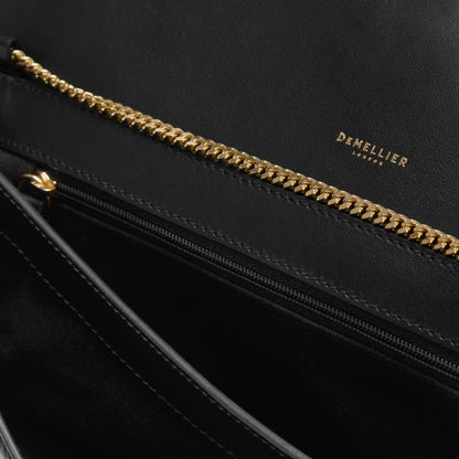 DeMellier The Paris Clutch black smooth