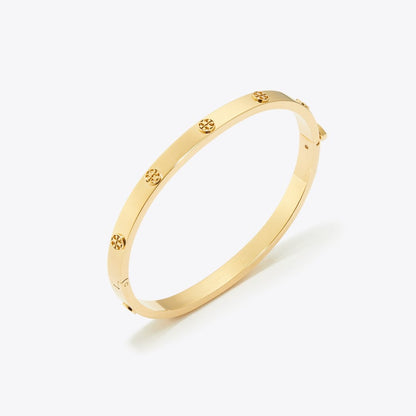 Tory Burch Thin Icon Hinge Bracelet Tory Gold