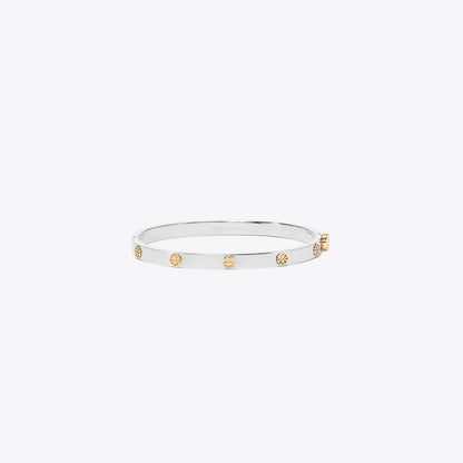 Tory Burch Thin Icon Hinge Bracelet Tory Silver / Tory Gold