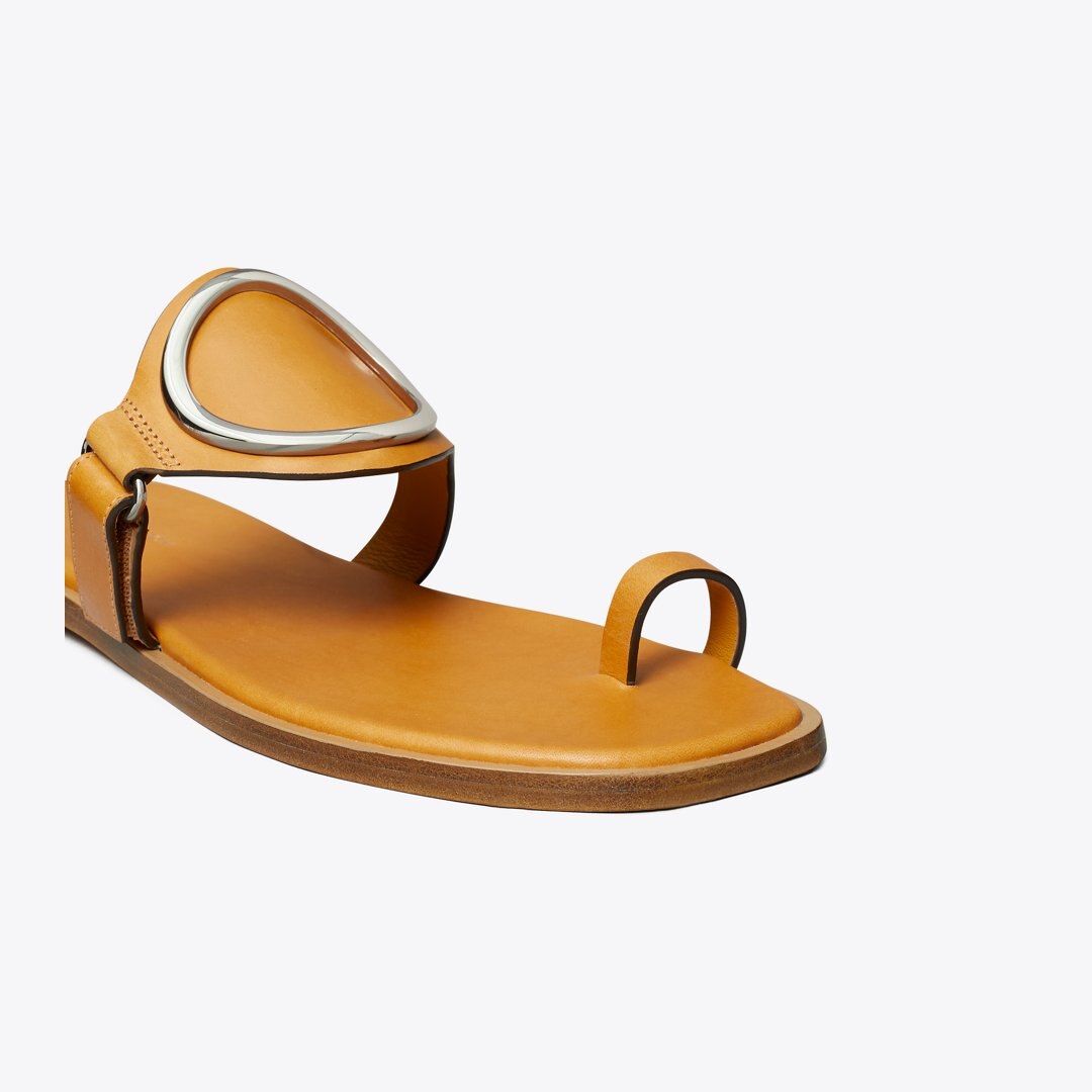 Tory Burch Toe Ring Sandal TOASTED SOUFFLÉ / SILVER